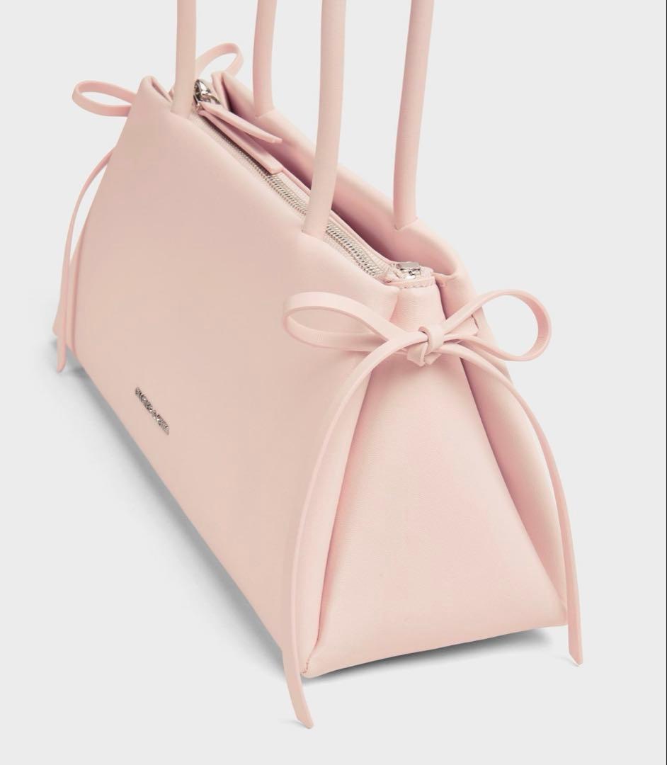 【美品】CHARLES & KEITH ショルダーバッグ (ピンク)