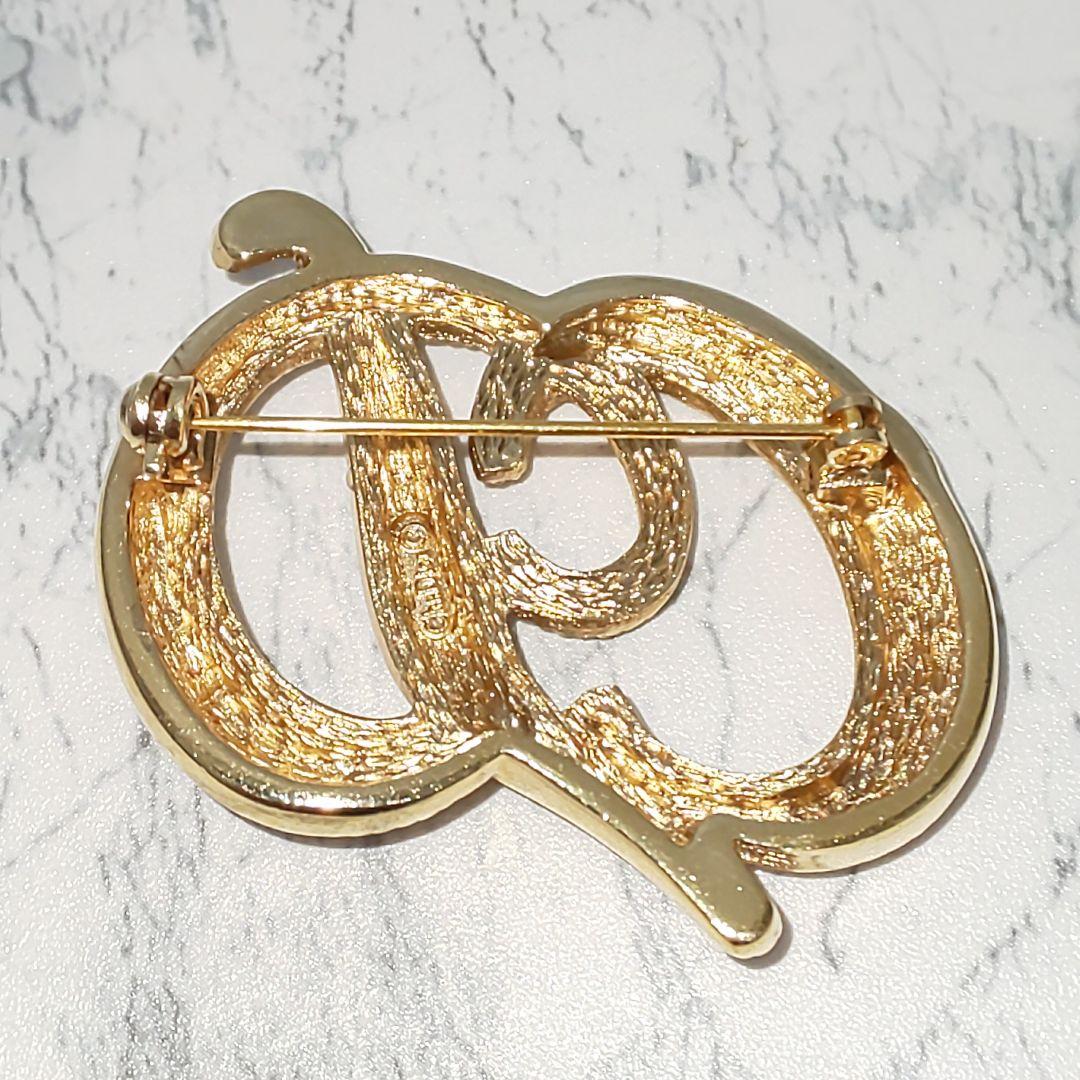 【極美品】Christian Dior アイコンロゴ CDロゴブローチ ゴールド