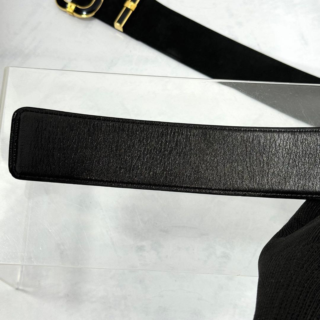 【vintage Dior】スエード ベルト ゴールド　ストーン 00s Y2K