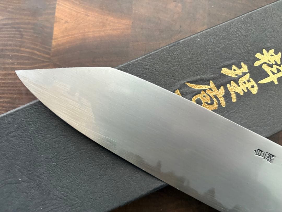 堺打刃物　切付　文化包丁　180mm 6寸　白ニ　三徳　包丁　和包丁　白鋼