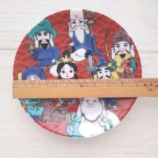 新品　九谷焼　縁起豆皿　七福神
