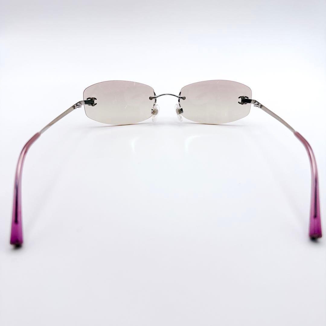 希少✨ CHANEL シャネル リムレス サングラス グラデーション ピンク