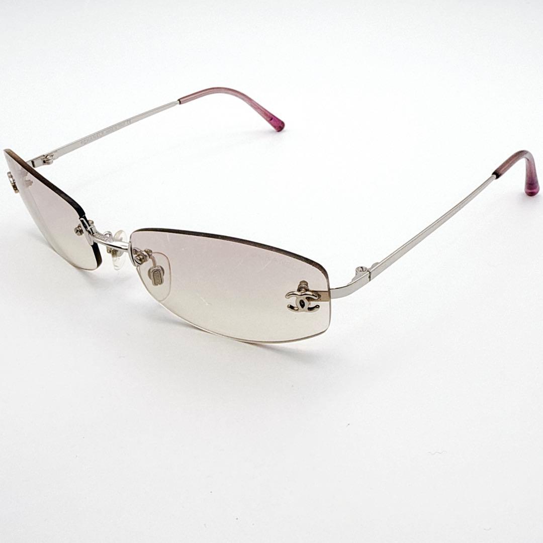 希少✨ CHANEL シャネル リムレス サングラス グラデーション ピンク