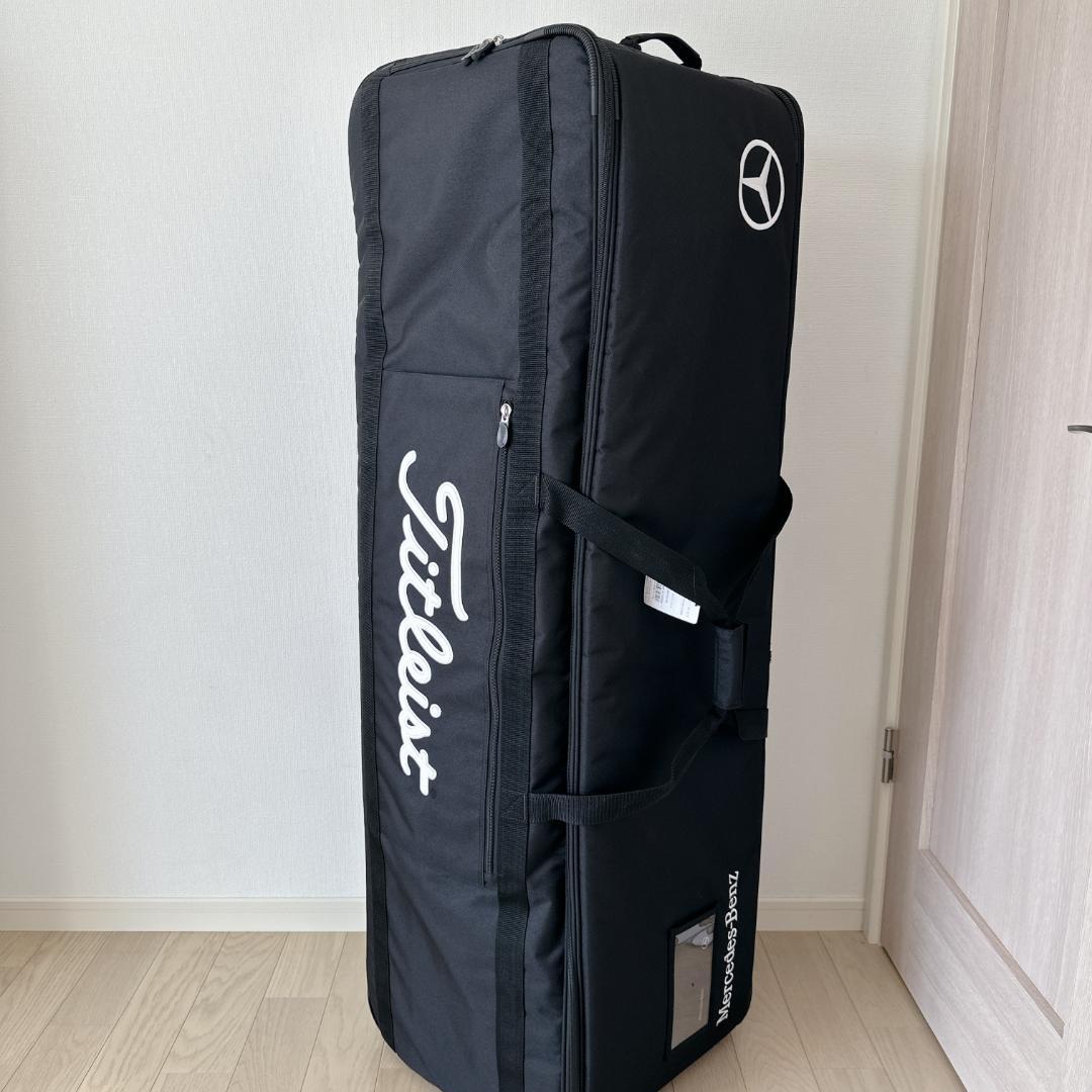 メルセデスベンツ×タイトリスト　ゴルフバッグ　トラベルケース　黒色　ホイール付き