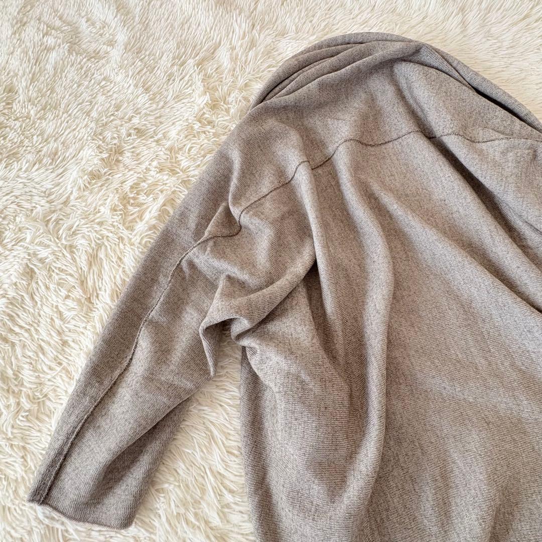 ヨーガンレール　変形ニットカーディガン　毛100% ワイド　ショールカラー　M