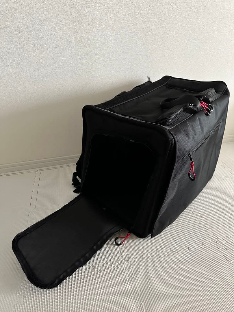 マンダリンブラザーズ　ブラックナイロンリュック　L 中型犬用