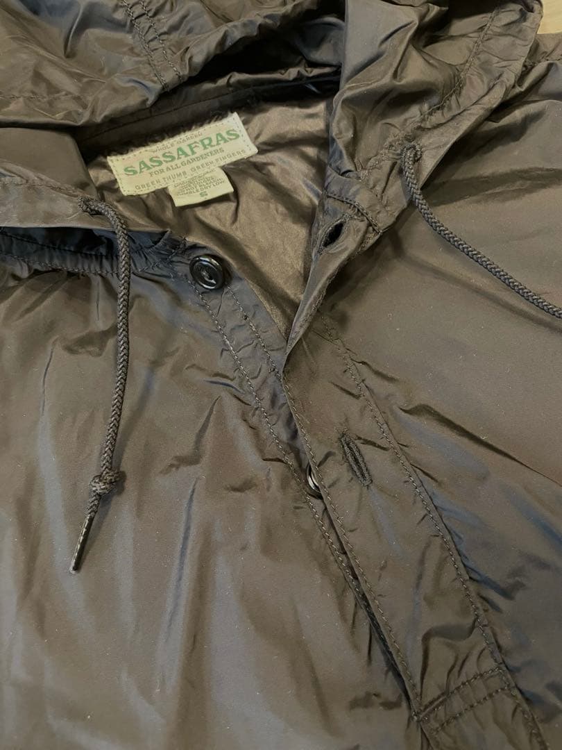 SASSAFRAS ササフラス　ナイロンアノラック　ブラック