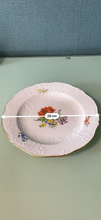 004 マイセン『三つ花』meissen    掛け皿　プレート　未使用品