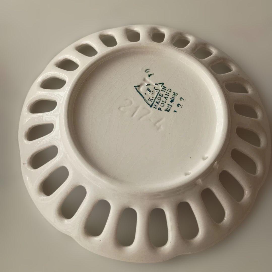 陶器皿5枚セット　ポーランド　ビンテージ　レトロ　壁掛け皿