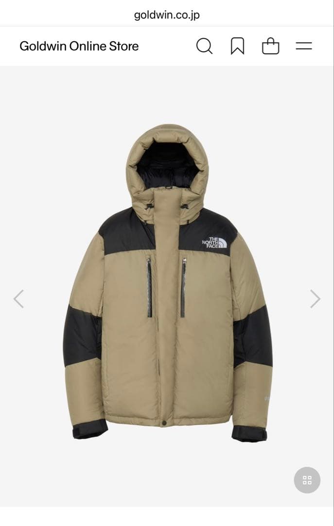 新品　バルトロライトジャケット ND92551 カーキ　2025最新モデル　XL