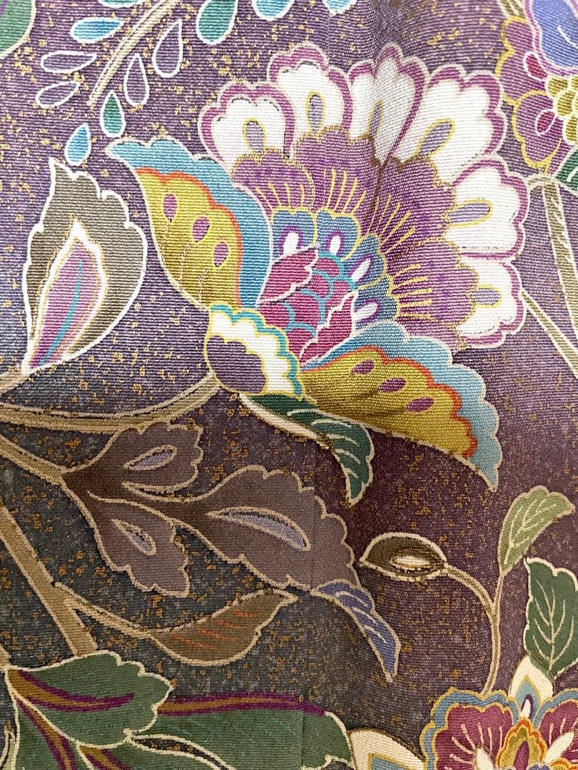 正絹　袷　訪問着　枝垂れ唐花　身丈（肩から）163㎝