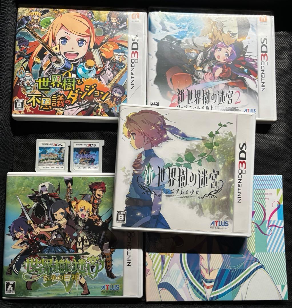 ニンテンドー3DS 世界樹の迷宮 シリーズ 6本　世界樹の迷宮2 初回　特典