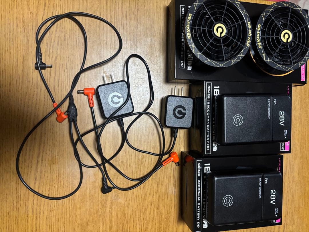 長信ジャパン28vファン、バッテリー2個セット