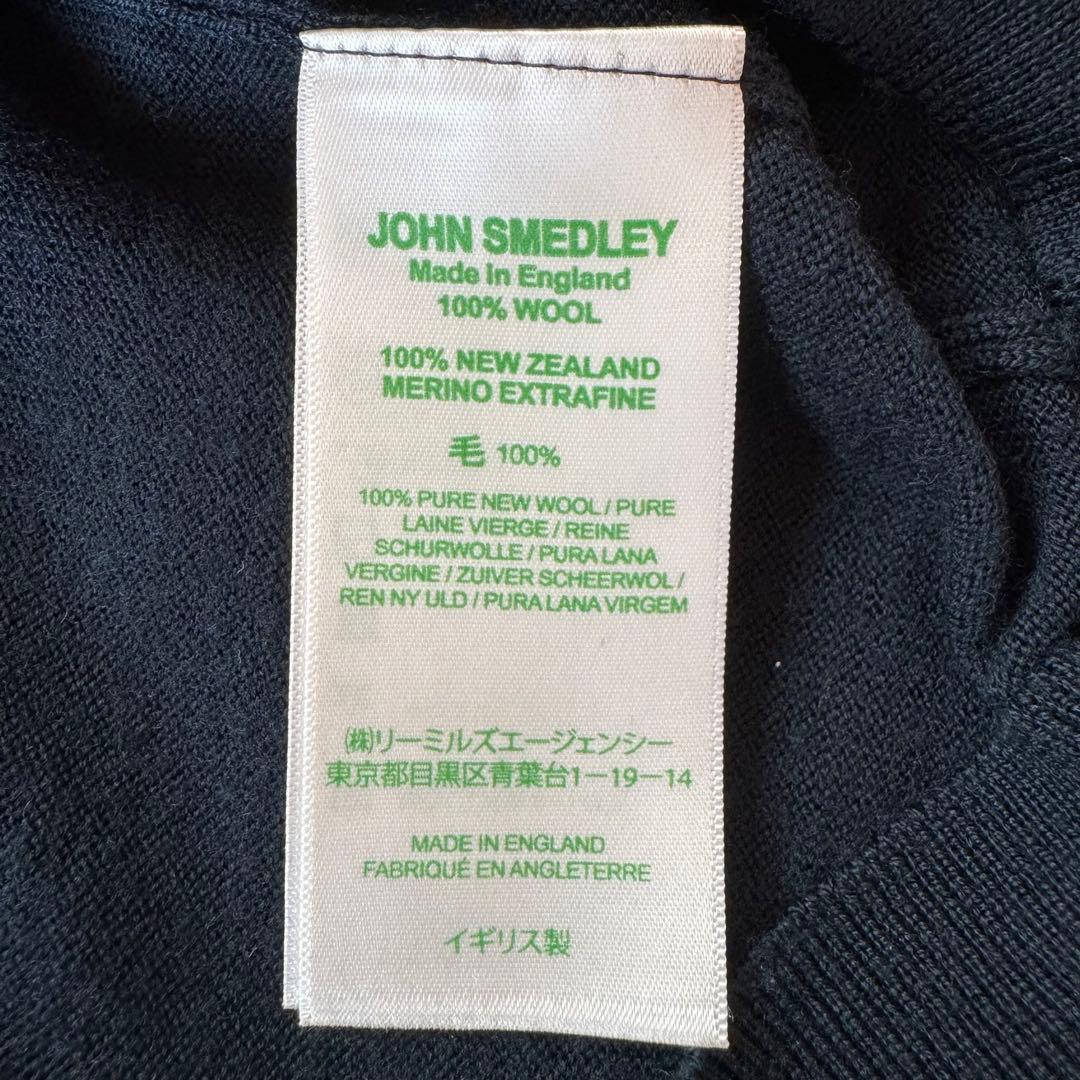 JOHN SMEDLEY ジョンスメドレー　ウールニット ネイビー S