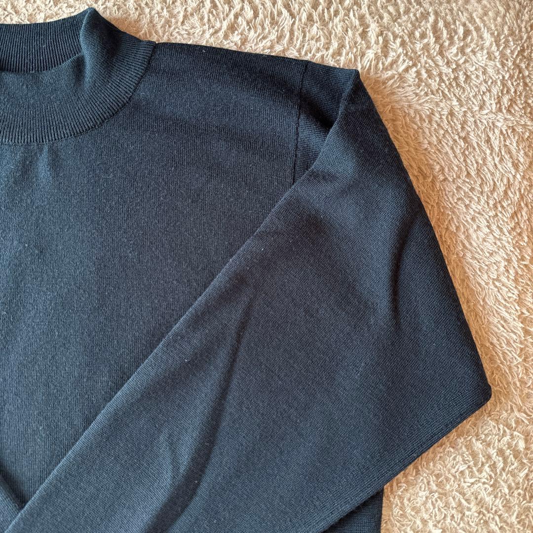 JOHN SMEDLEY ジョンスメドレー　ウールニット ネイビー S