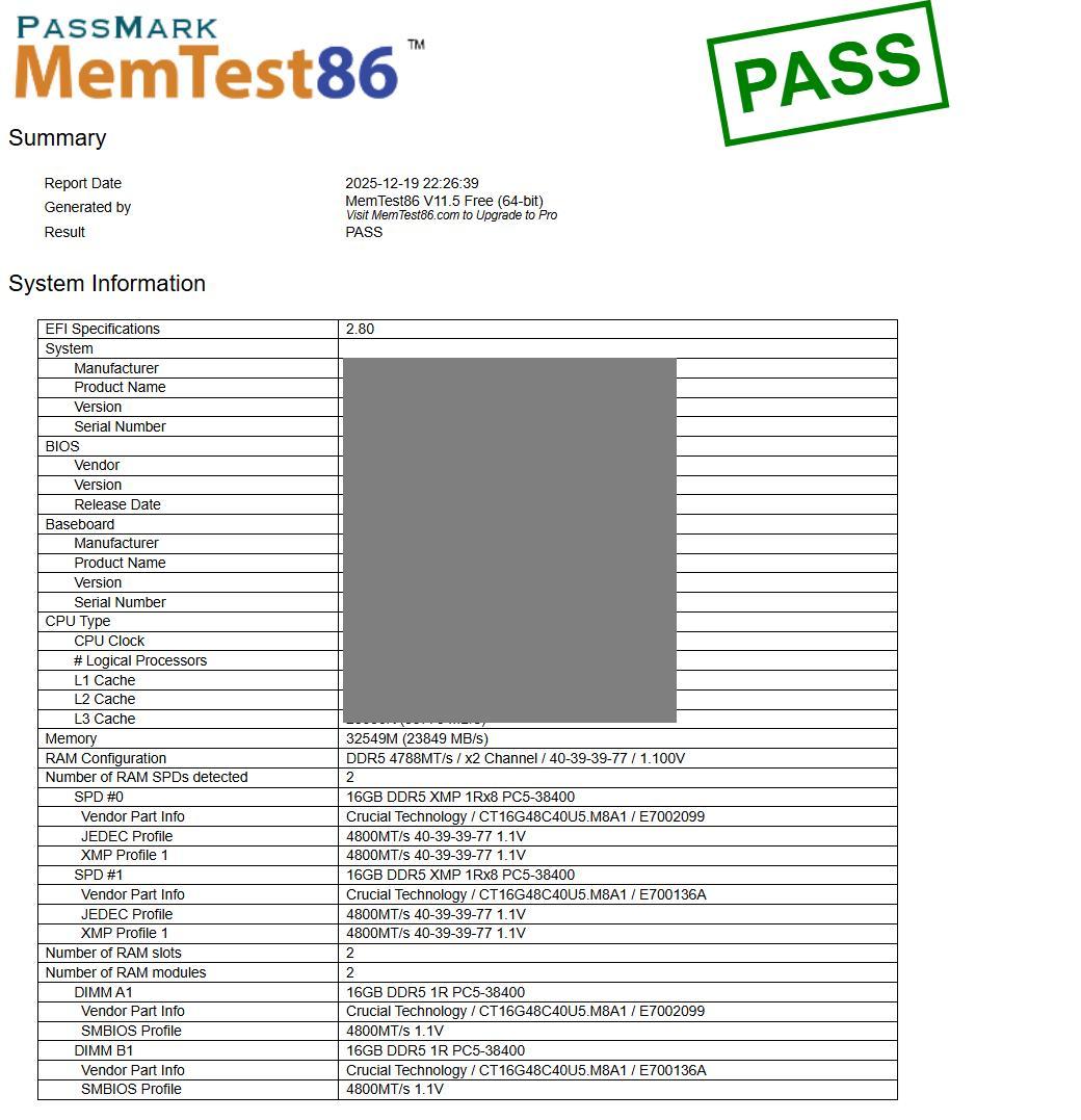 り*ま様 Crucial DDR5-4800 UDIMM 16GBx2枚（計32