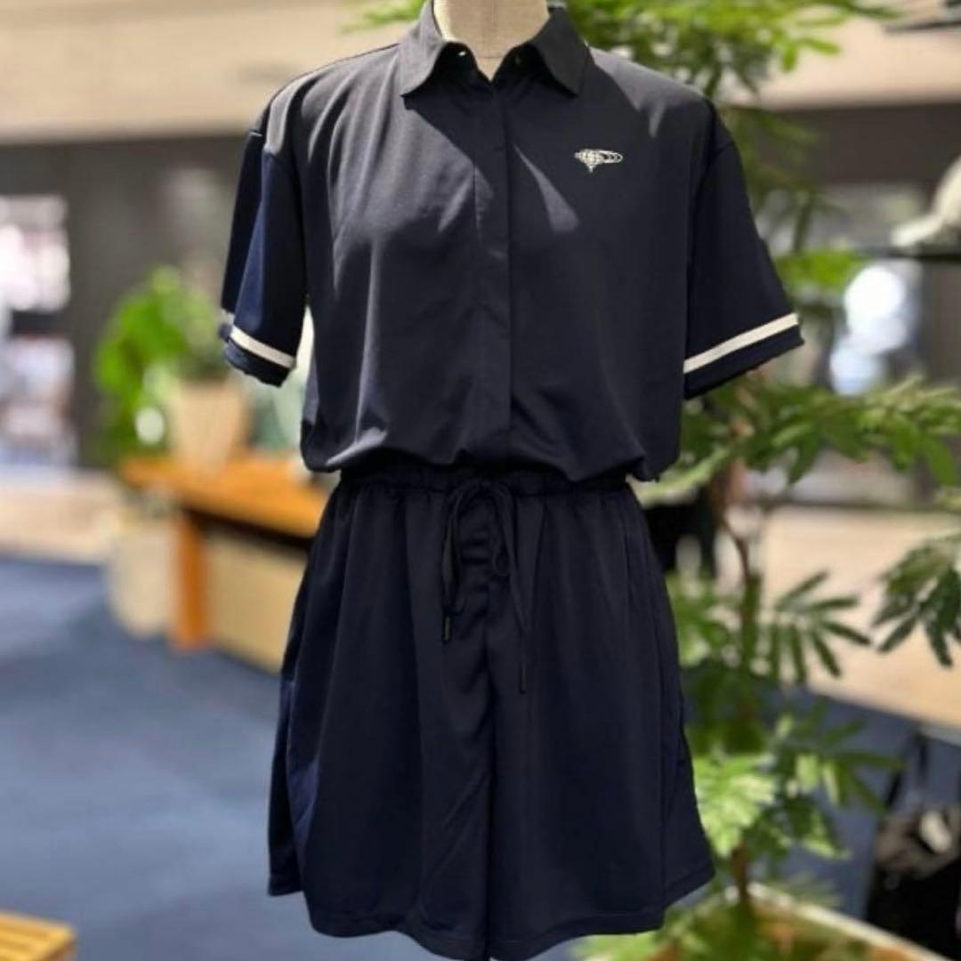 ビームスゴルフ ORANGE LABEL ストレッチ 袖ロゴ オールインワン