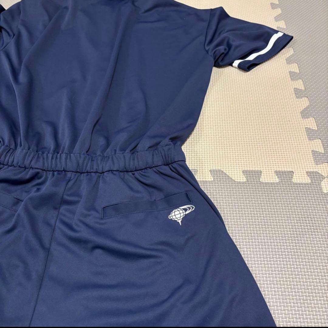 ビームスゴルフ ORANGE LABEL ストレッチ 袖ロゴ オールインワン