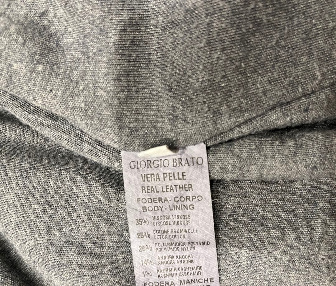 GIORGIO BRATO　レザー　ライダース　ジャケット　フード