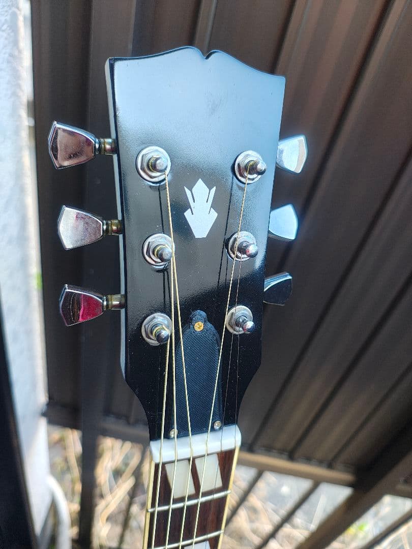 美品 ブラックハミングバード ピックアップ付エレアコ レリック加工