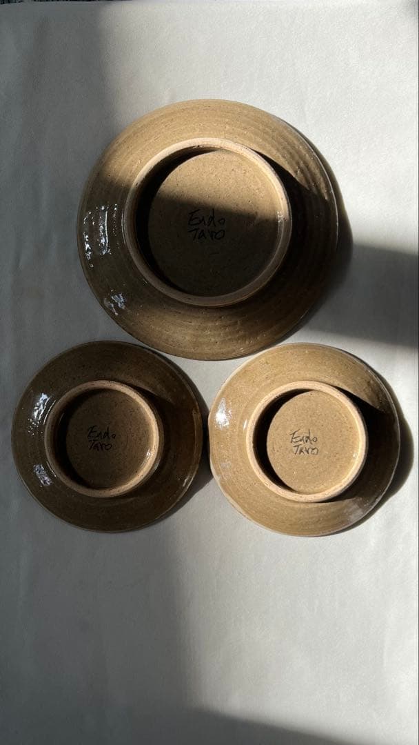 遠藤太郎　平皿　3枚セット【新品未使用】