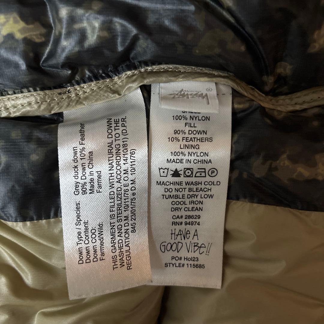 ジャケット・アウター STUSSY DOWN PARKA MICRO RIPSTOP Camo S