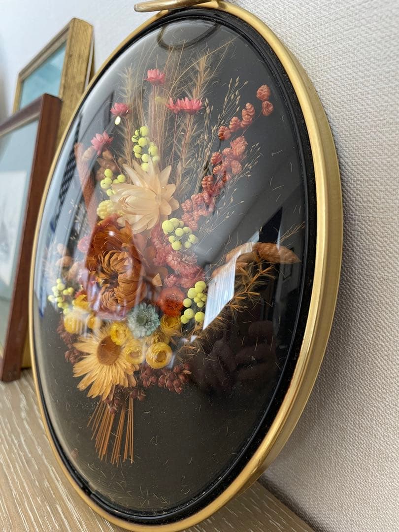 アンティークガラスドームフレーム