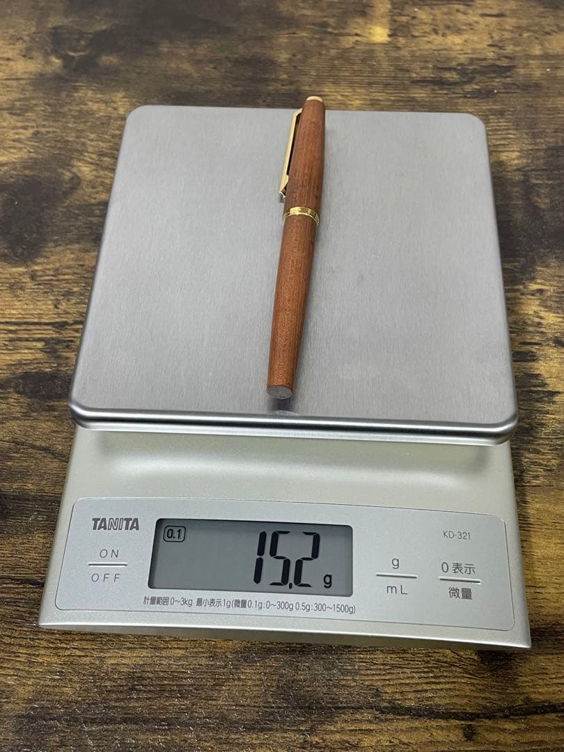 1974年製　初代カスタム　高級天然　イタヤカエデ 大型18金　万年筆　細字