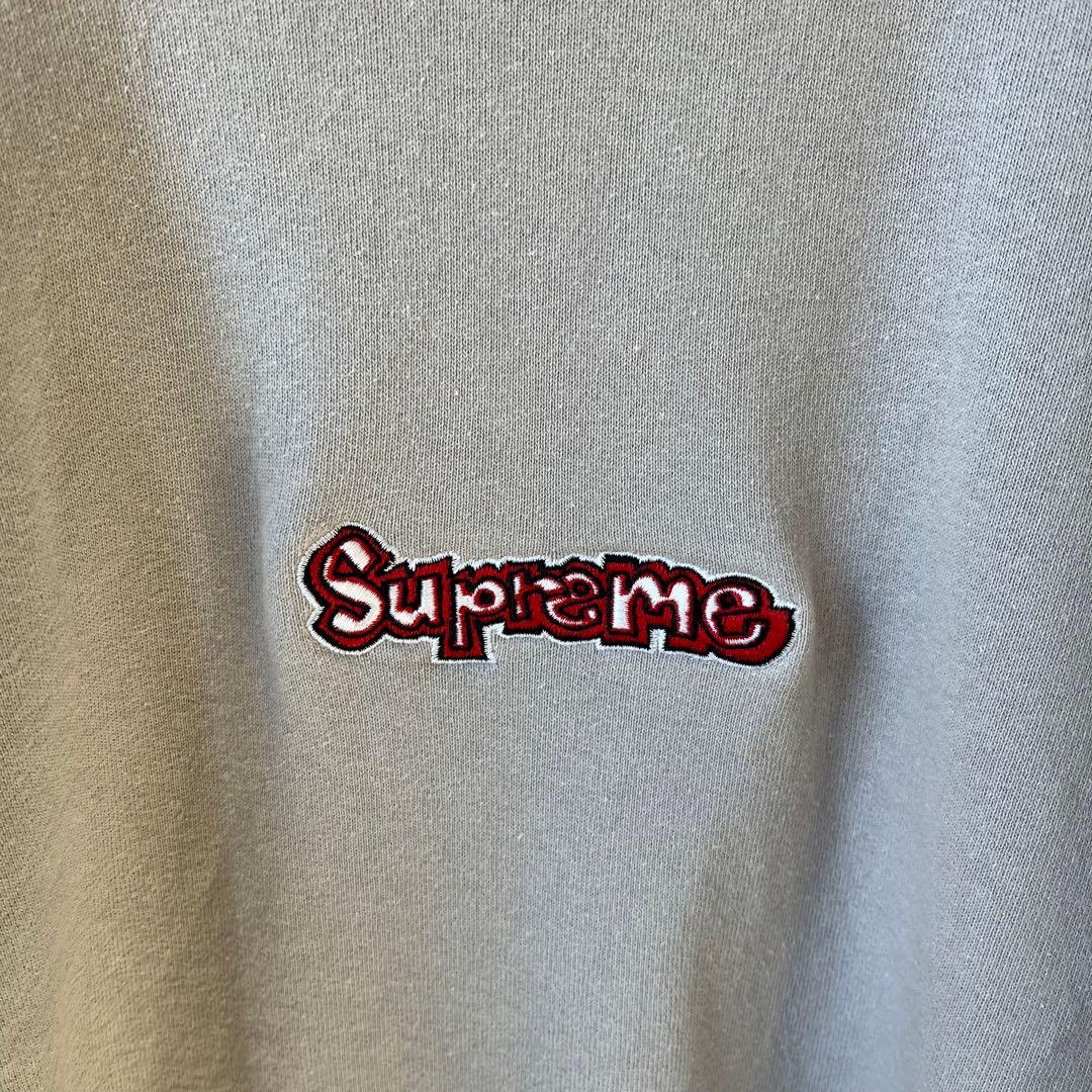 【XXL相当】シュプリームスウェット【グレー】ワンポイントロゴ⭐︎トレーナー