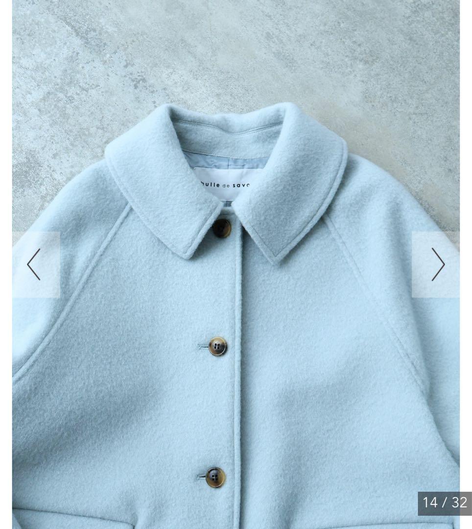 bulle de savonカシミア シャギー Aラインコート