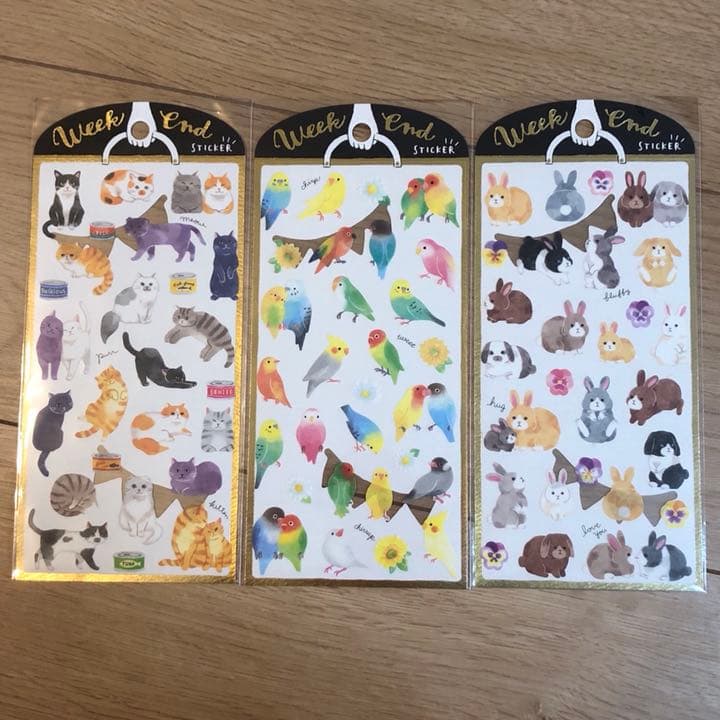 ★新品★ウィークエンドステッカー  9種セット  アニマル