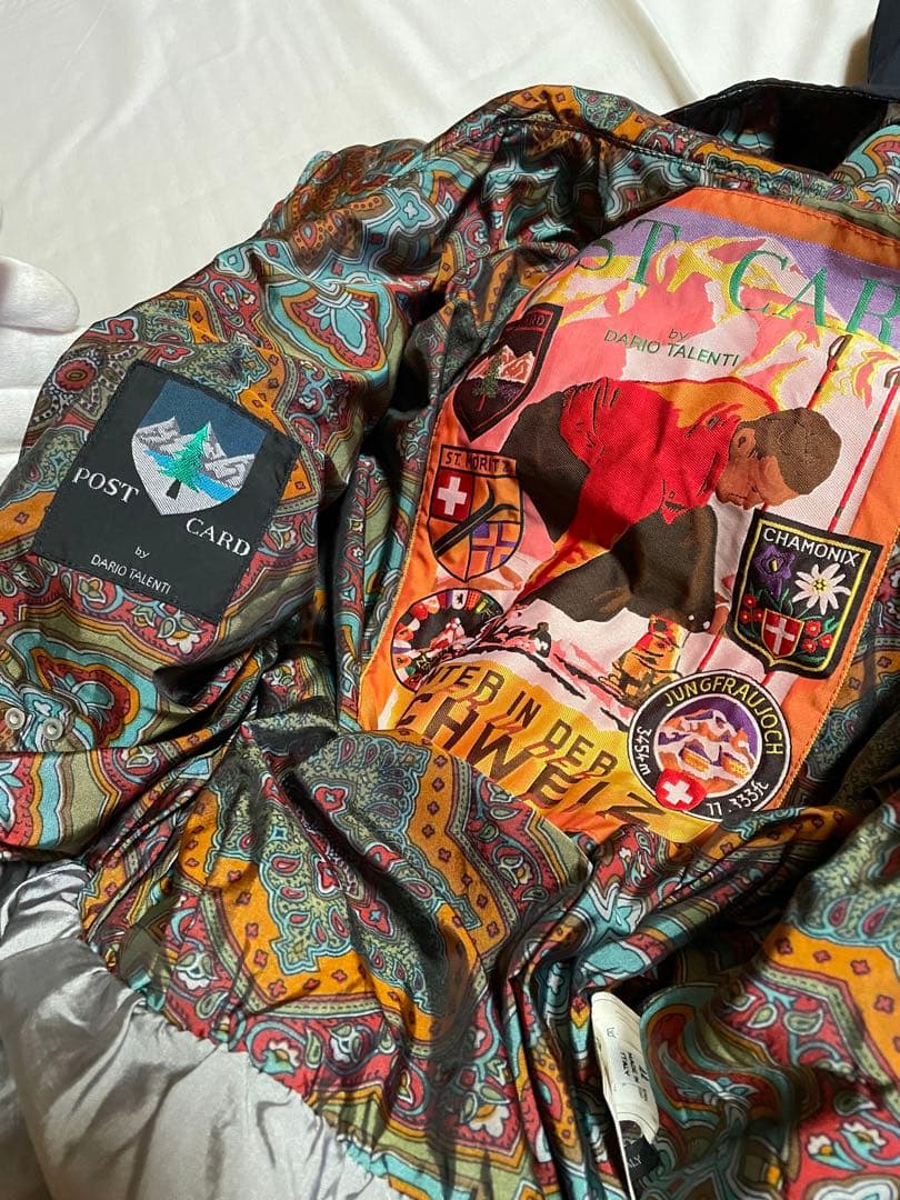 激レア POST CARDイタリア製 スキースーツ ジャンプスーツ