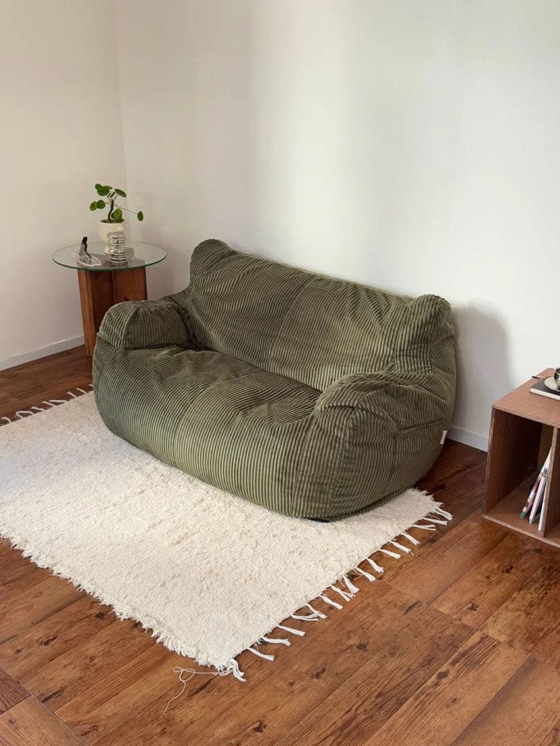 【ぎょ さん専用】LOSSY HUGME 2人掛けビーズソファ Olive