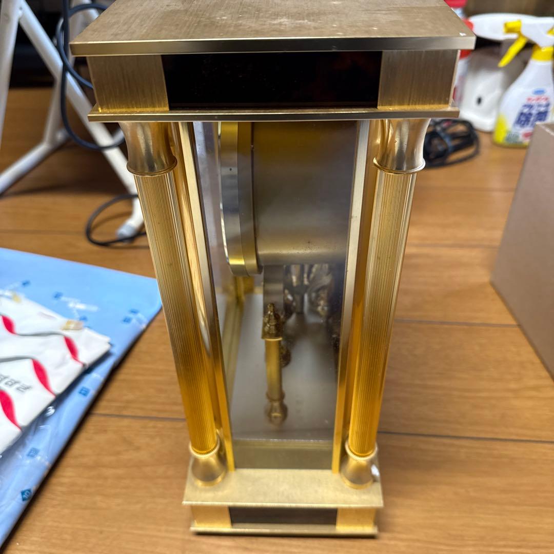 Citizen ゴールド 置時計 ガラスケース付き