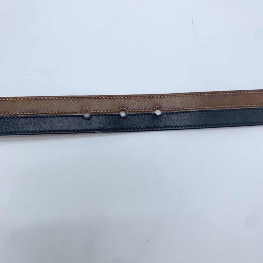 グッチ ベルト 本革 レザー バックル ゴールド金具 インターロッキングG