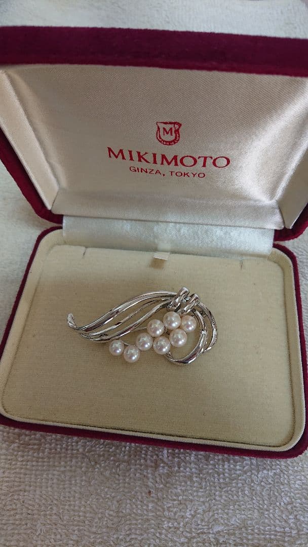 ミキモト真珠 MIKIMOTO シルバーパールブローチ 5-6mm