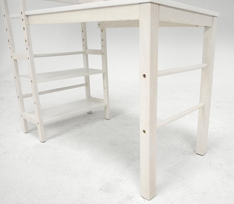 ルリアン　棚付き　ワークデスク　ホワイト　勉強机　収納　幅120