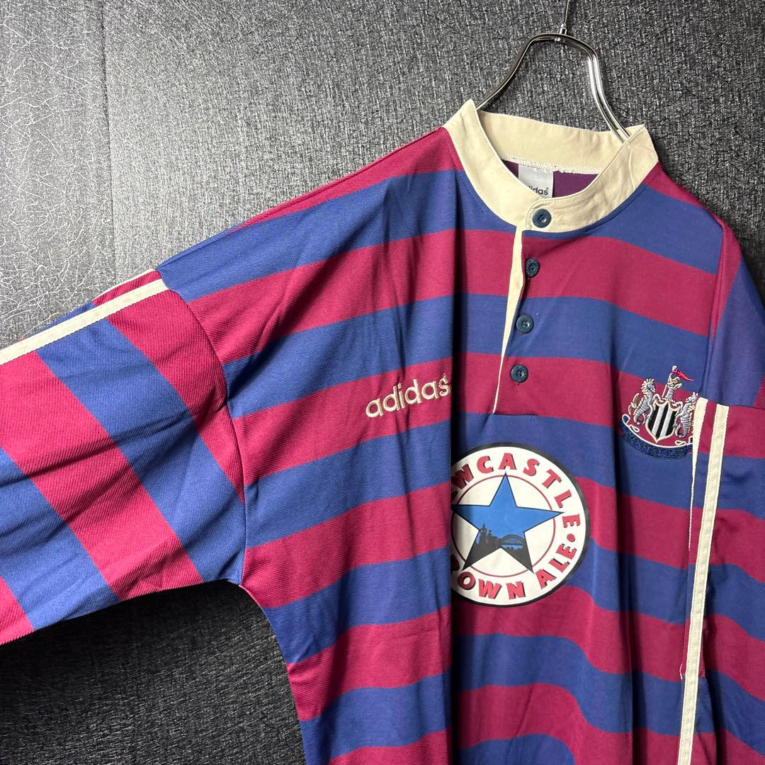 【★ニューカッスル】 古着 サッカー ゲームシャツ 長袖 XL 95年 アウェイ