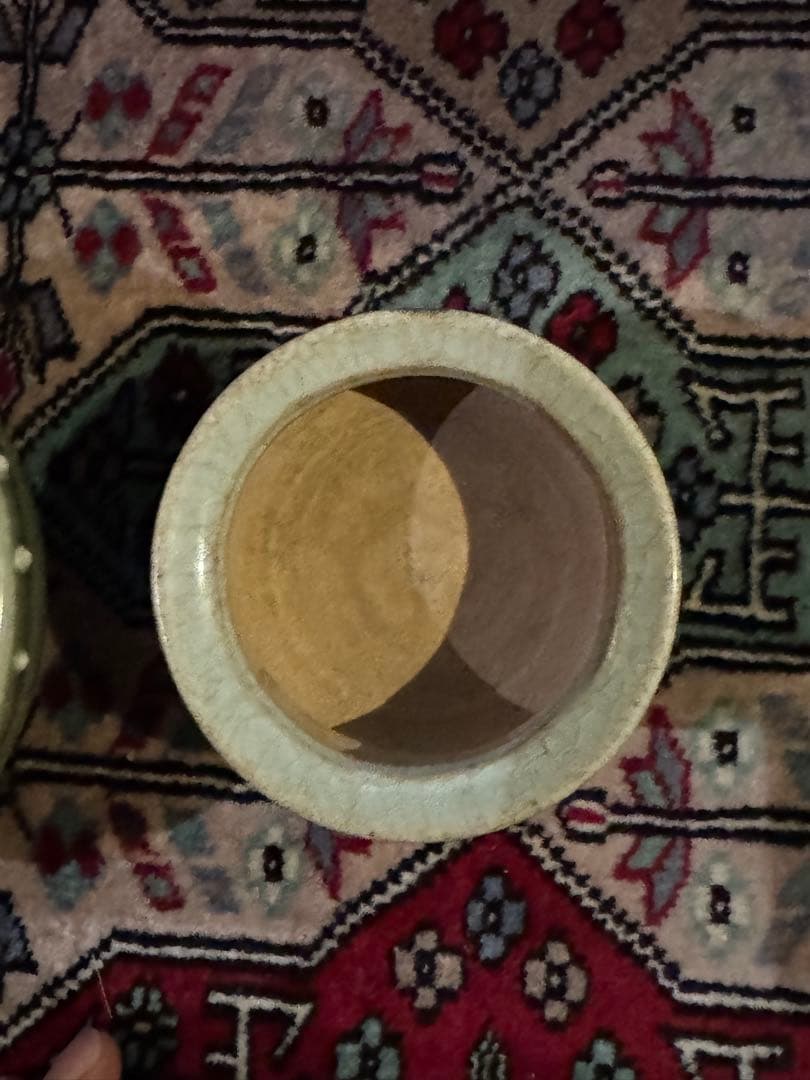 ‼️リサイクルFORT‼️中国の青磁香炉‼️緑石木蓋付