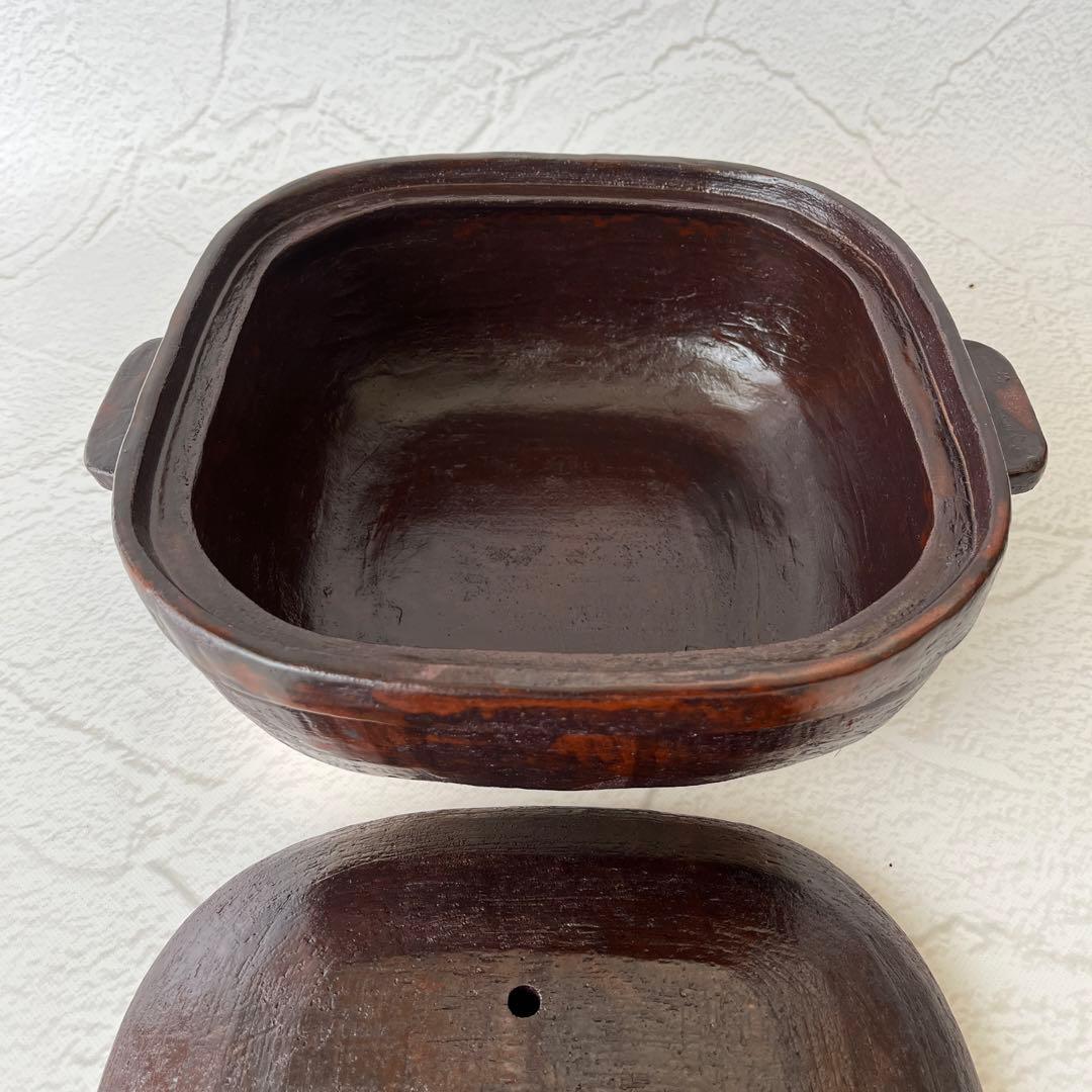 未使用品 長谷園 大道正男 角鍋 土鍋