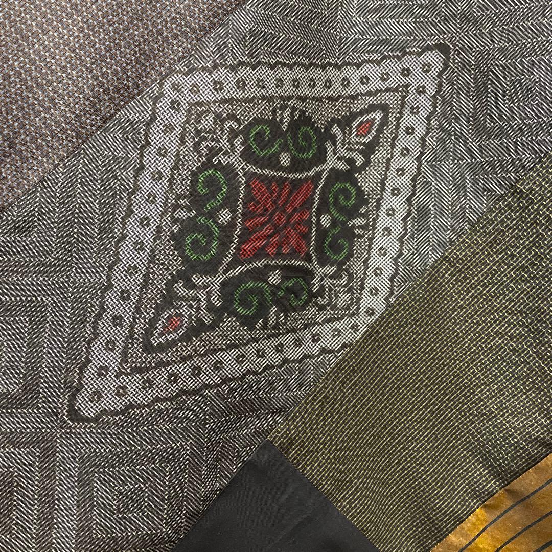 着物ワンピーステントラインロング丈《4》大島紬や紬等(7マルキ含)M〜L