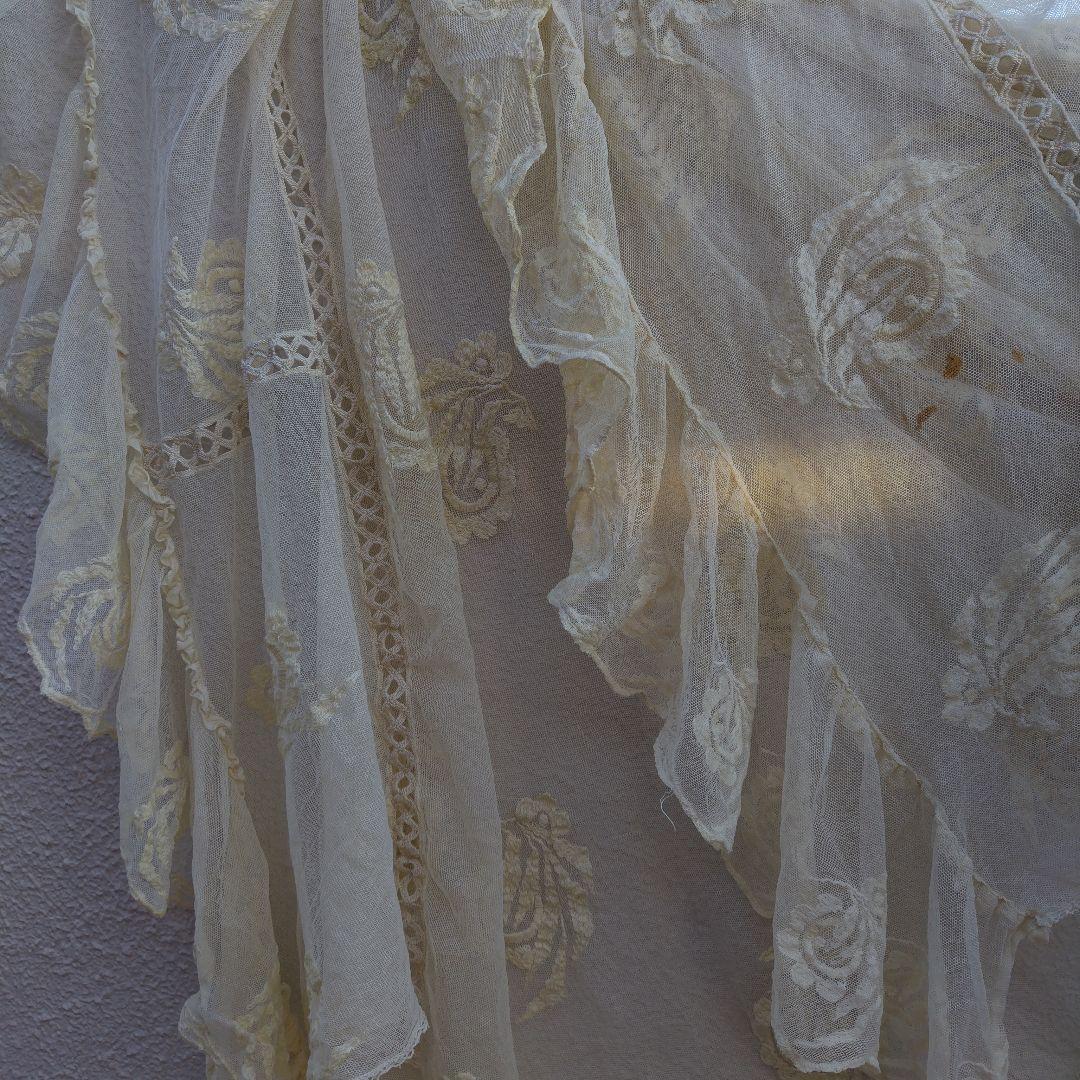 フランスアンティークチュール　ベッドカバー