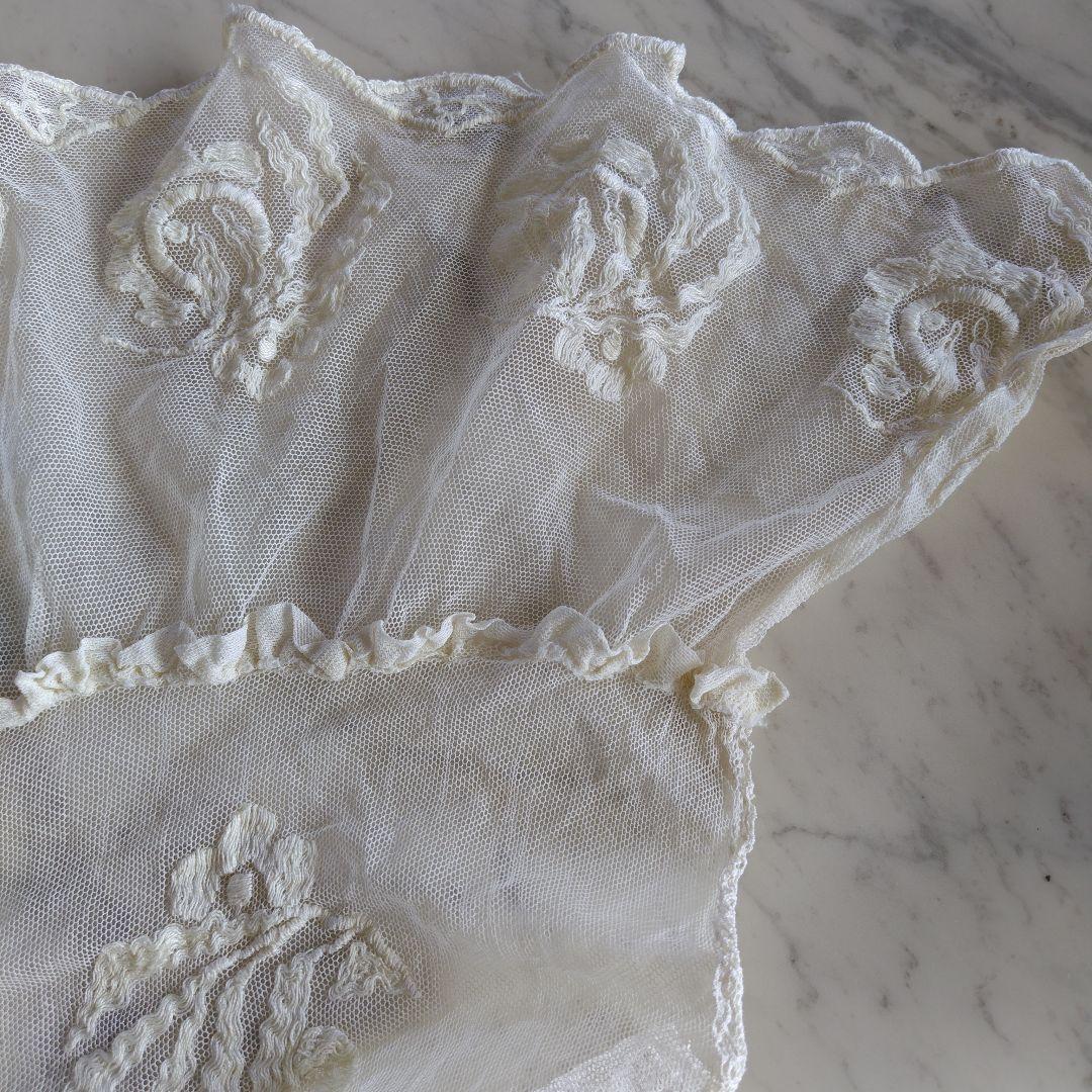 フランスアンティークチュール　ベッドカバー