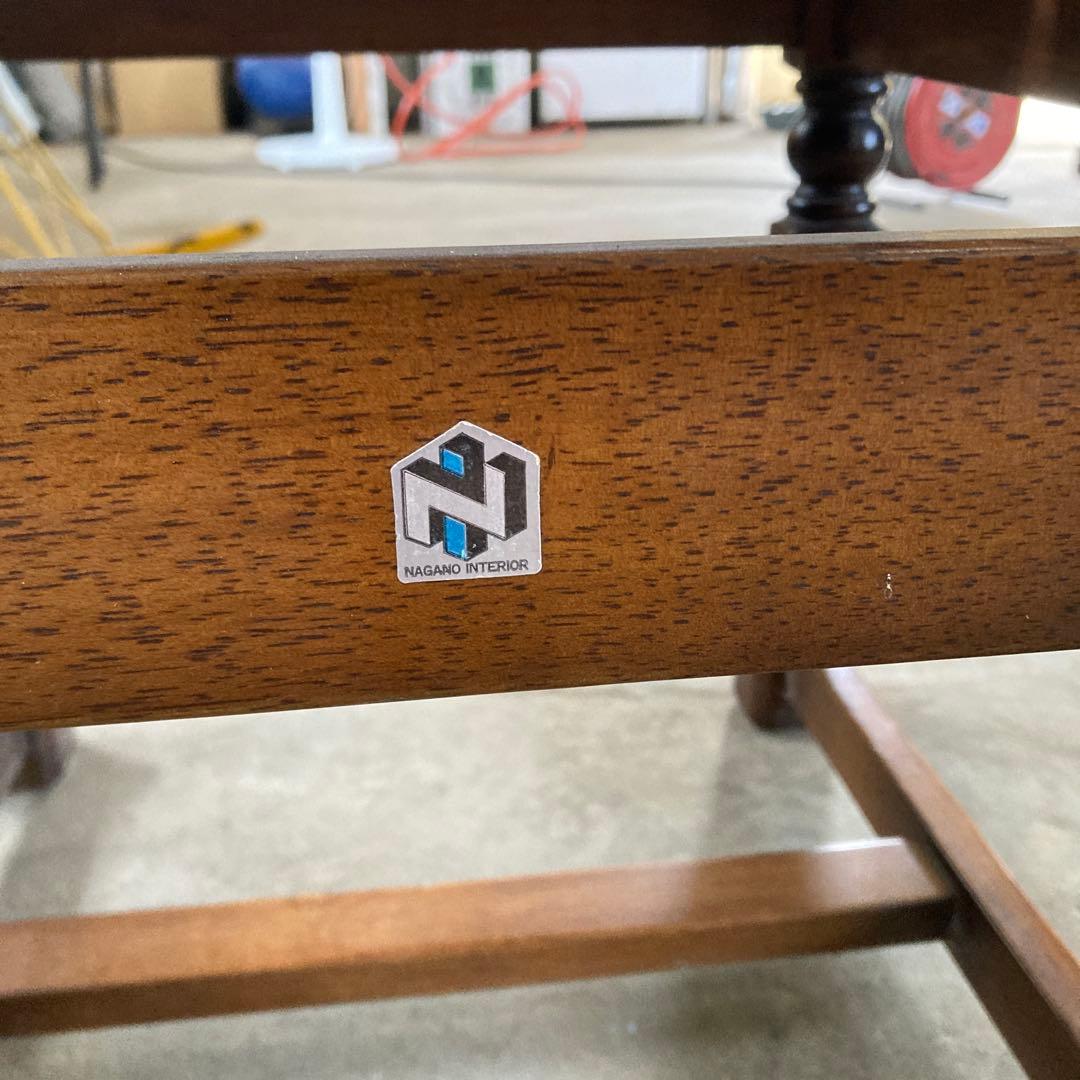 A ナガノインテリア 天然木 椅子 ハートマーク カントリー調