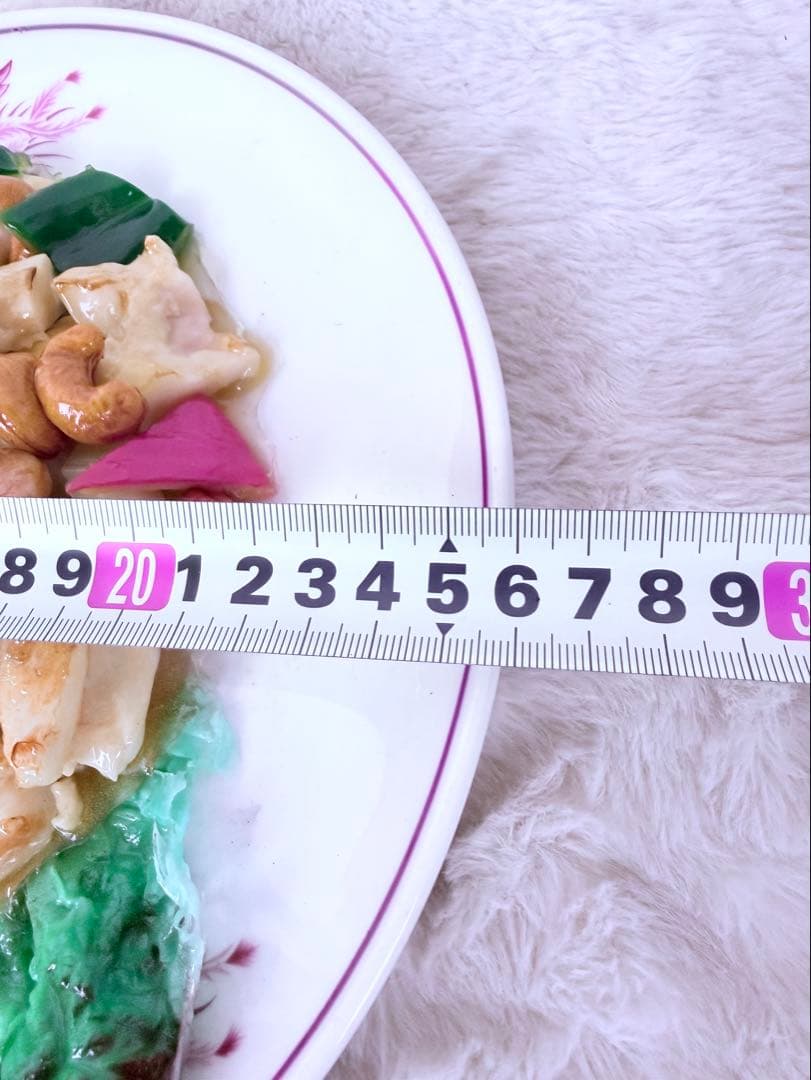 昭和レトロ 鶏肉とカシューナッツ炒め 食品サンプル 直径約26cm 町中華