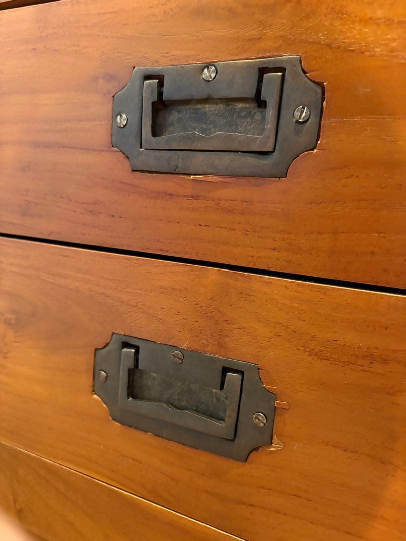 オールドチーク 無垢材 ブックシェルフ 3段+引き出し×2 価格交渉歓迎