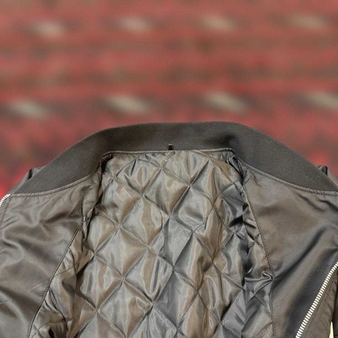 CRONOS ナイロンジャケット ブラック/ホワイト MA1 クロノス