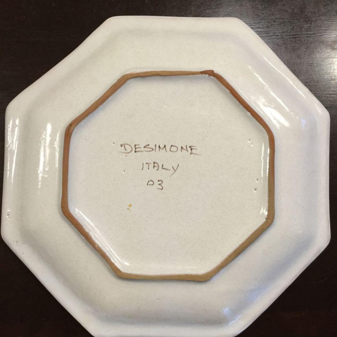 デシモーネ   八角形  絵皿   新品未使用    本物