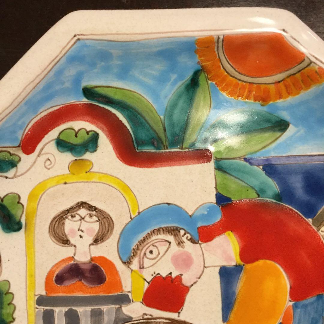 デシモーネ   八角形  絵皿   新品未使用    本物