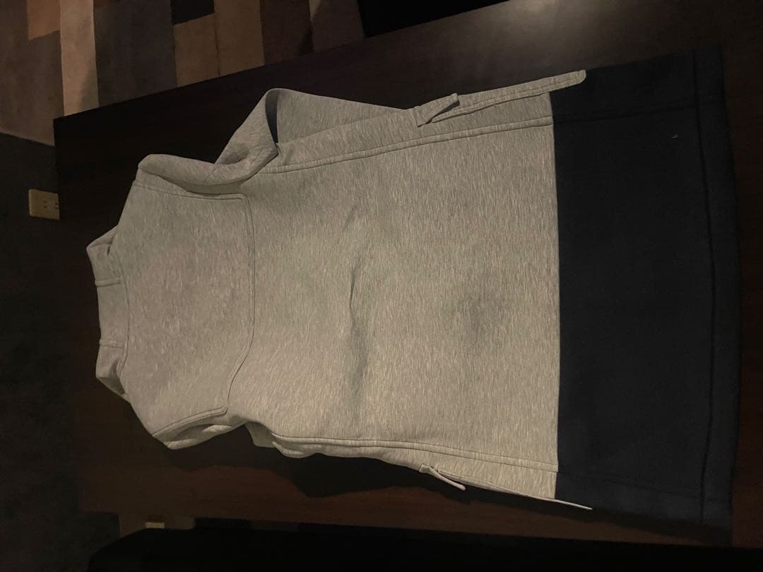 muta marine ダッフルコート グレー/ネイビー フード付き